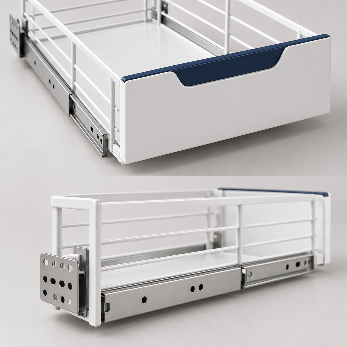Pull-Out Cabinet Organizer: structure close-ups (concept preview; supplier design unconfirmed)