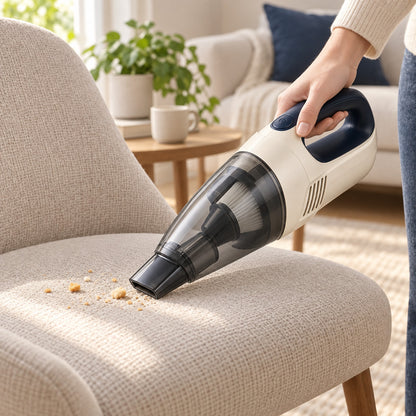 Cordless Handheld Vacuum: in-use setting (concept preview; supplier design unconfirmed)