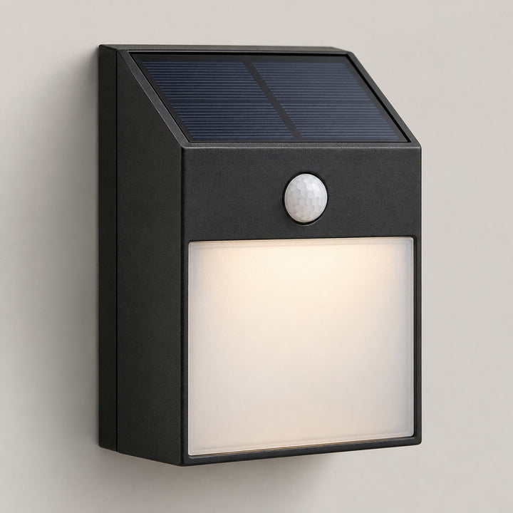 Motion-Sensor Solar Wall Light: product view (concept preview; supplier design unconfirmed)