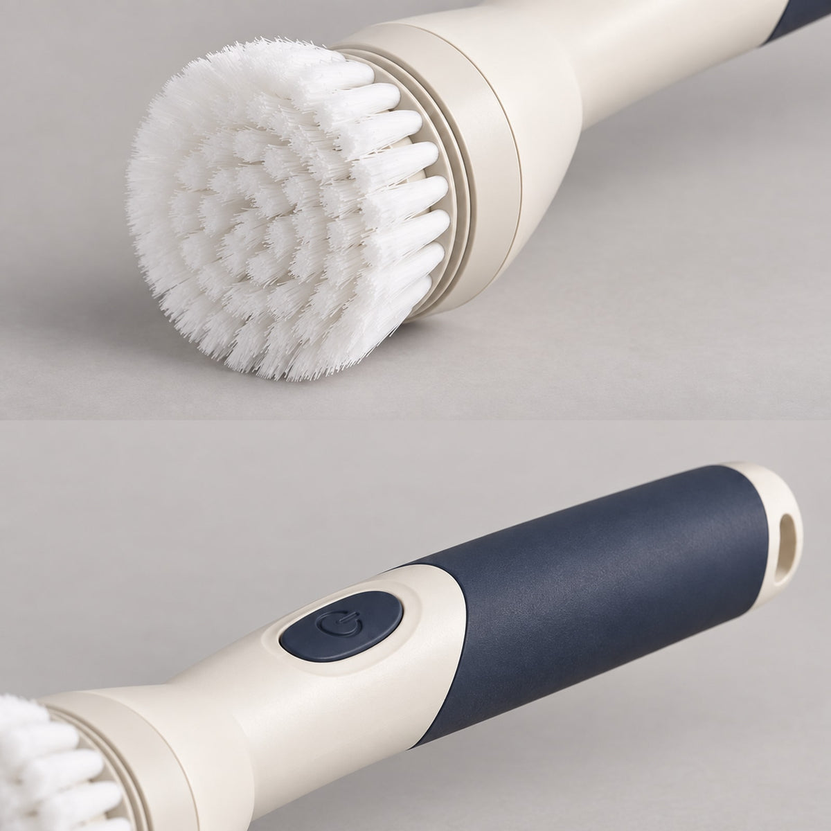 Cordless Electric Spin Scrubber: structure close-ups (concept preview; supplier design unconfirmed)